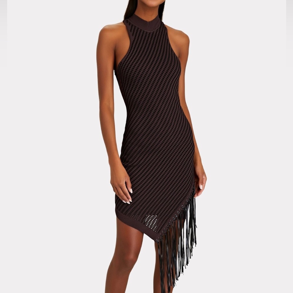 Jonathan Simkhai Chelle Fringed Pointelle Knit Dress | Size: M